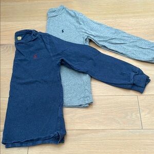 Polo by Ralph Lauren Blue and Gray Long Sleeve Tees